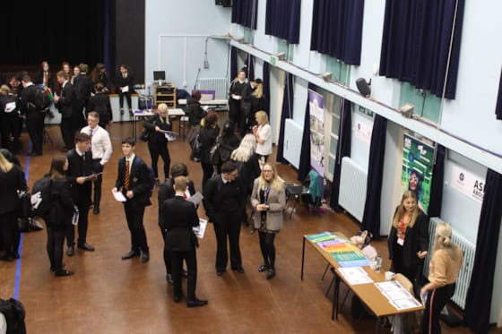 Year 11 pupils engaging with local STEM companies.