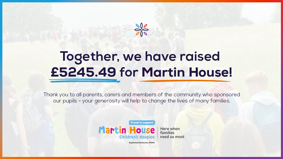 £5245.49 raised for Martin House - 15th July 2022: