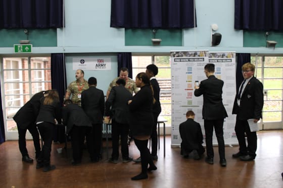 Pupils learning about STEM careers in the British Army.