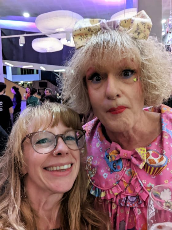 Ms Westwood with Grayson Perry as his alter-ego Claire.
