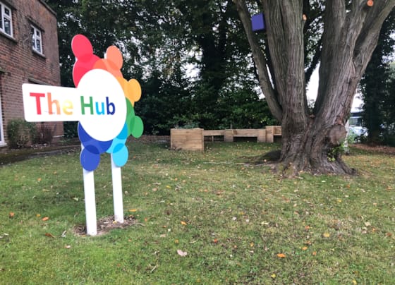 Wellbeing garden at The Hub