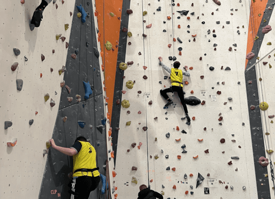 Rock climbing at ROF 59