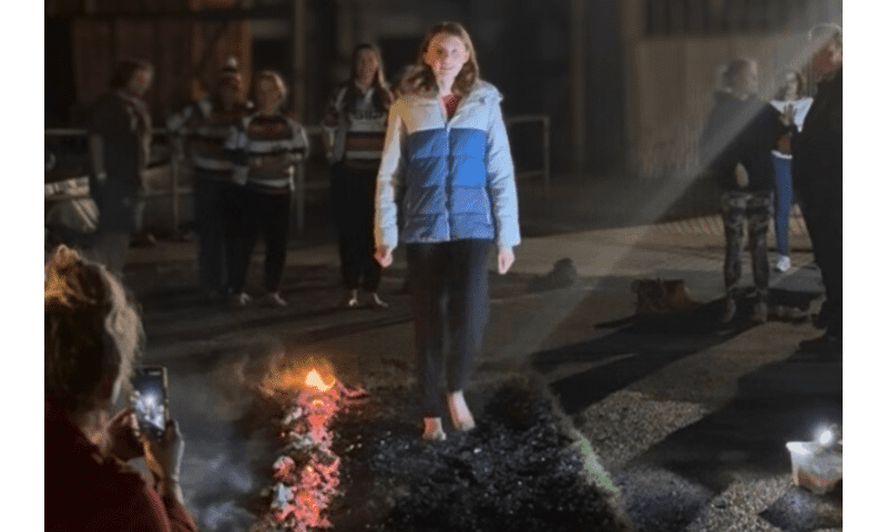 Caitlin Arling Smashes Charity Firewalk 🔥