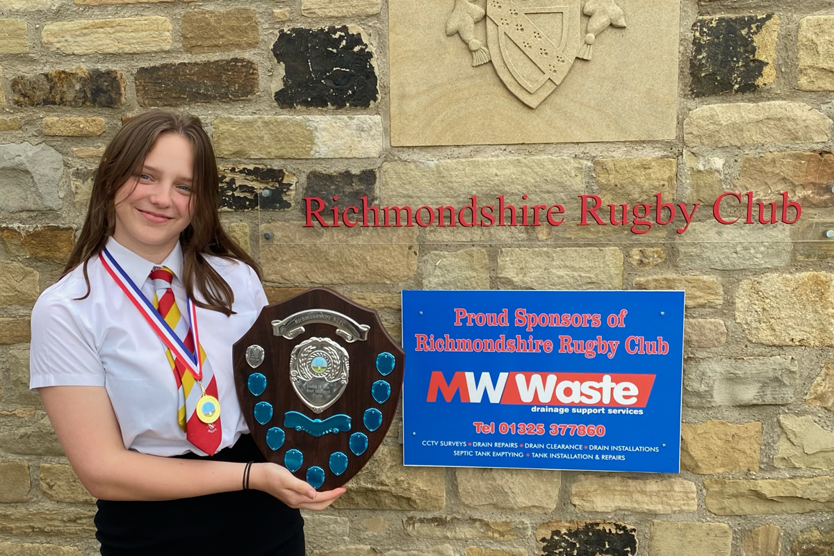Rugby Award for Y10 Risedale pupil Lucy Patey