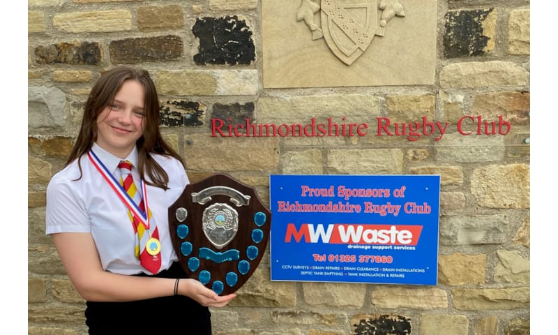 Rugby Award for Y10 Risedale pupil Lucy Patey