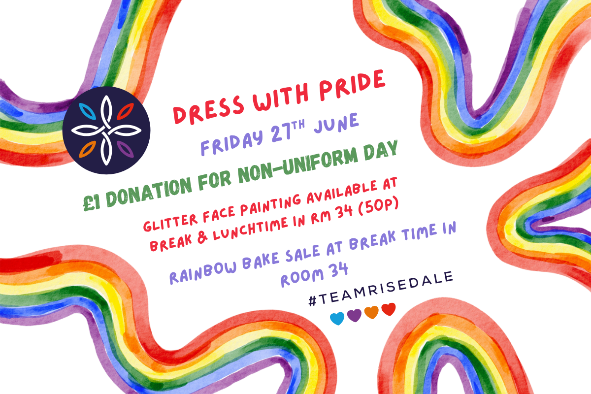 'Dress with PRIDE' Non-Uniform Day (Friday 27th June)