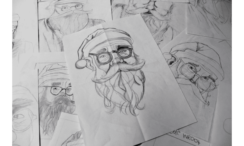 "Tired Santa" Art Competiton