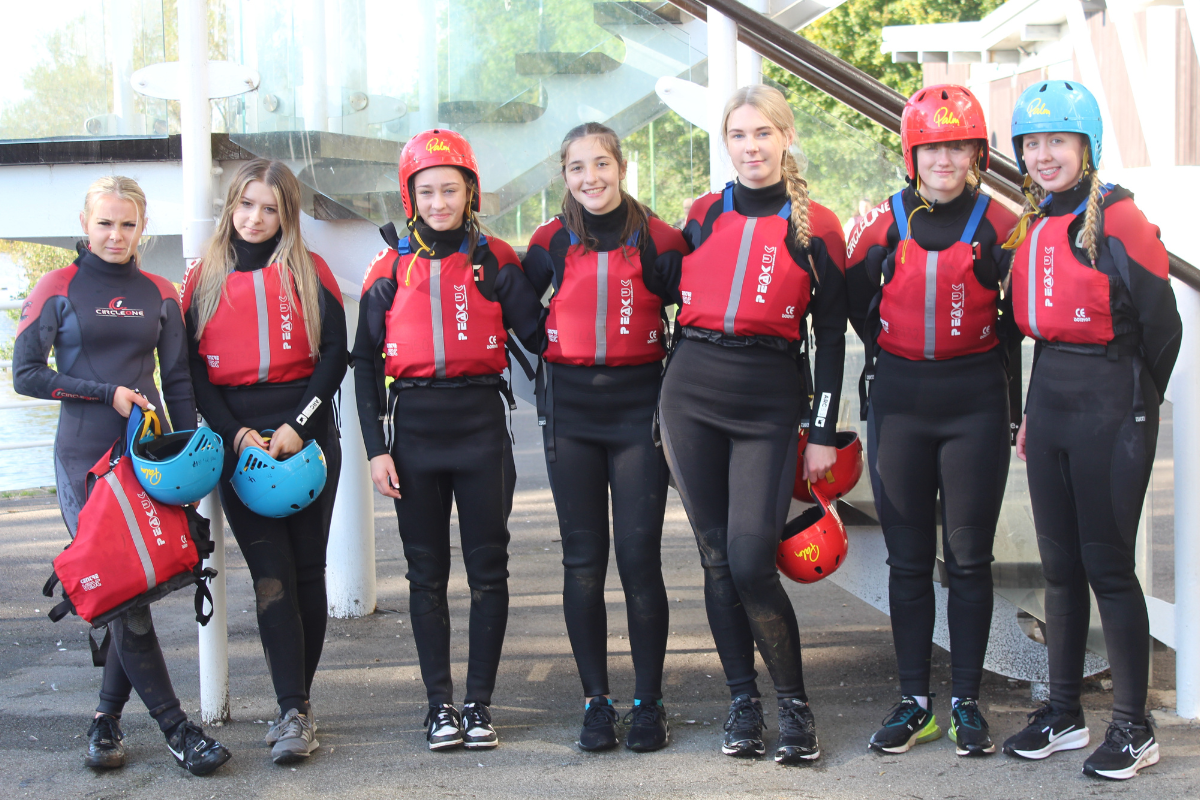Kayaking at the Tees Barrage