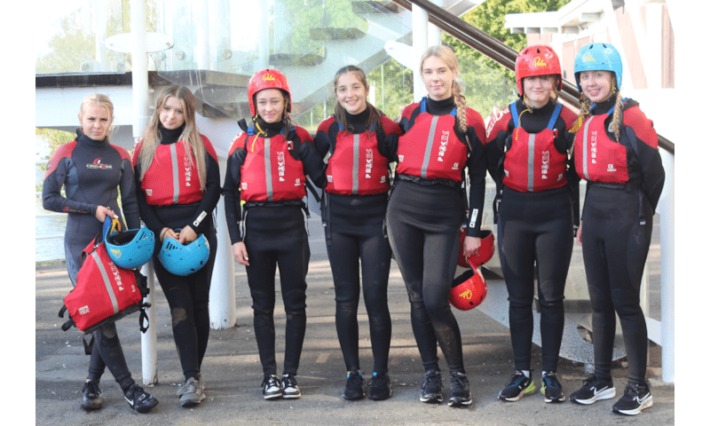 Kayaking at the Tees Barrage