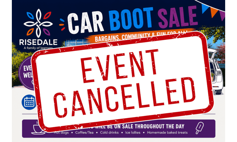 IMPORTANT UPDATE: Car Boot Sale Cancelled