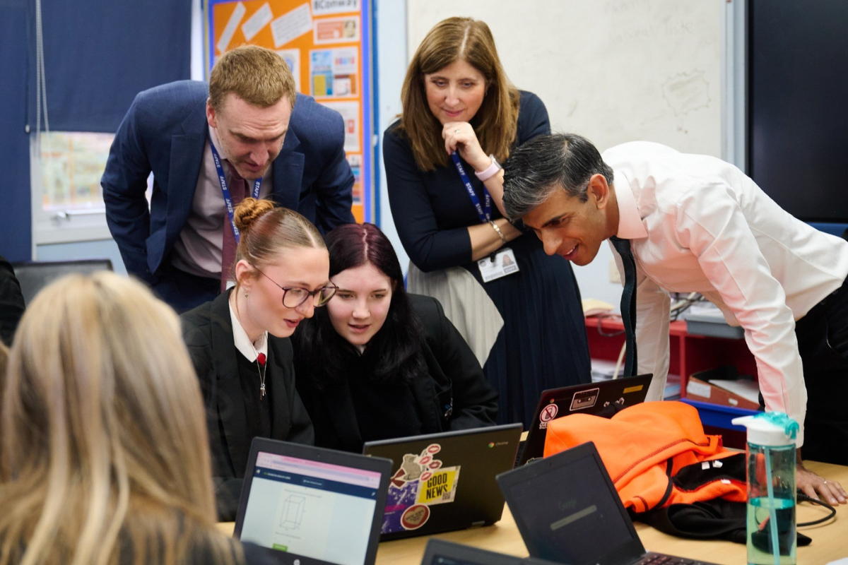Rishi Sunak Visits Risedale School